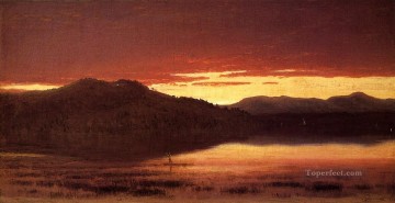  Sanford Canvas - Twilight 1867 scenery Sanford Robinson Gifford